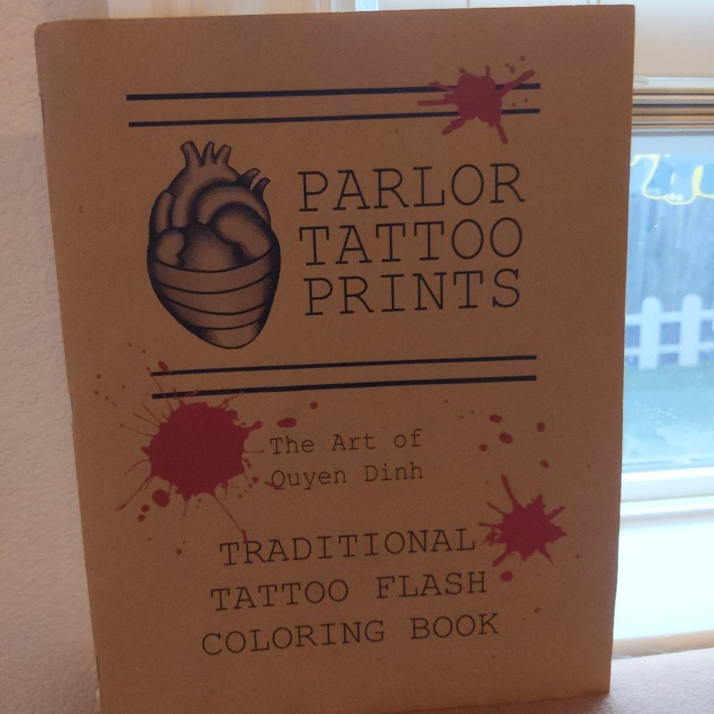 Horror Tattoo Flash coloring/print book
